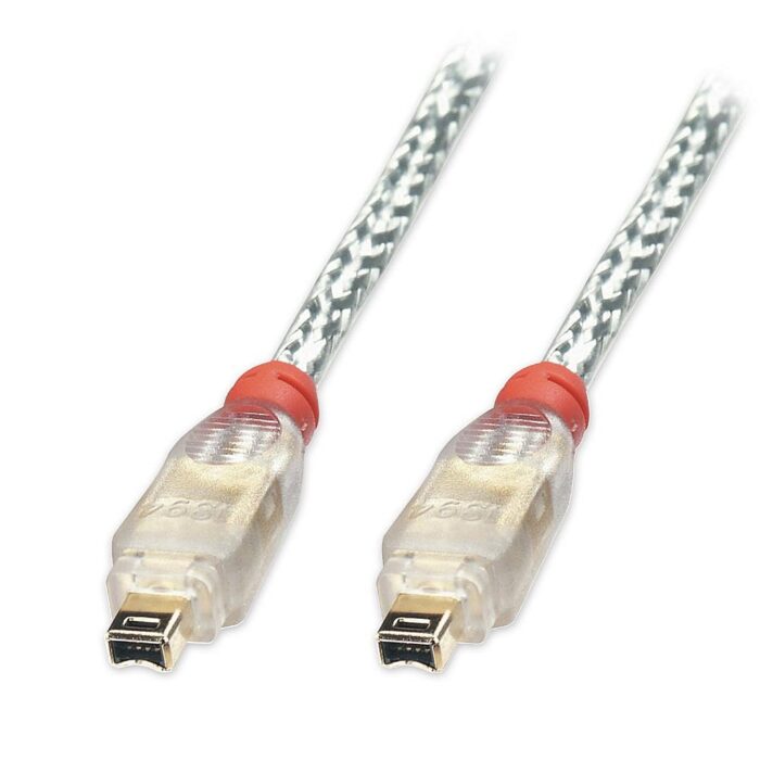 FireWire Cable - Premium 4 Pin Male to 4 Pin Male, Transparent, 1m