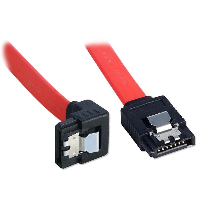 SATA Cable - Latching, Right-Angled (90o) Connector, 0.2m