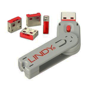 vedhæng Klan sortere USB Port Blocker - Pack of 4, color Code: Red | $22.95