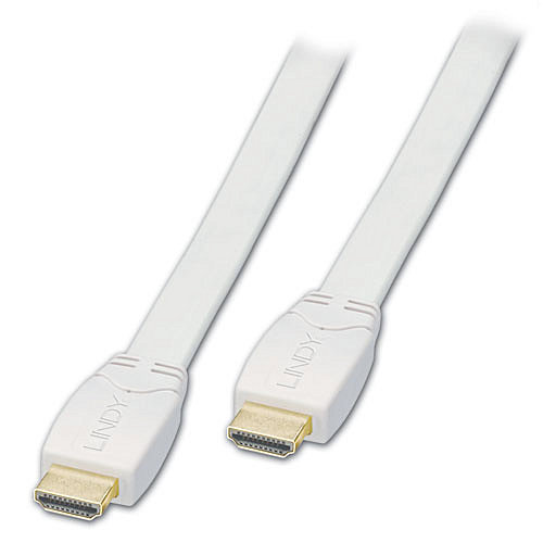 7.5m Flat White Standard HDMI Cable