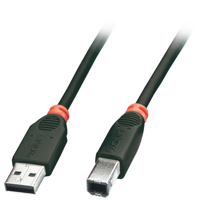 USB 2.0 Cable A/B black 1m