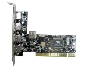 Mekaniker Hjemløs springvand USB Card mdash; 4+1 Port USB 2.0, PCI (32 Bit) | $11