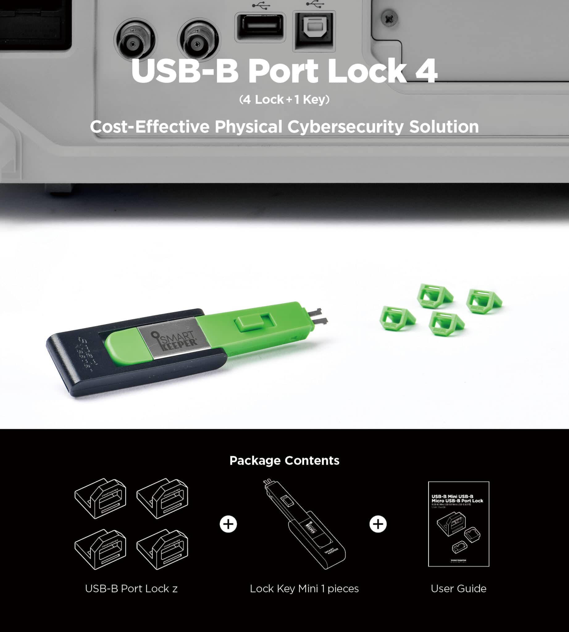 Smart Keeper USB-B Port Locks With Key | Computer Security