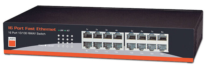 Network Switch - 16 Port, 10/100Base-TX Fast Ethernet, N-Way