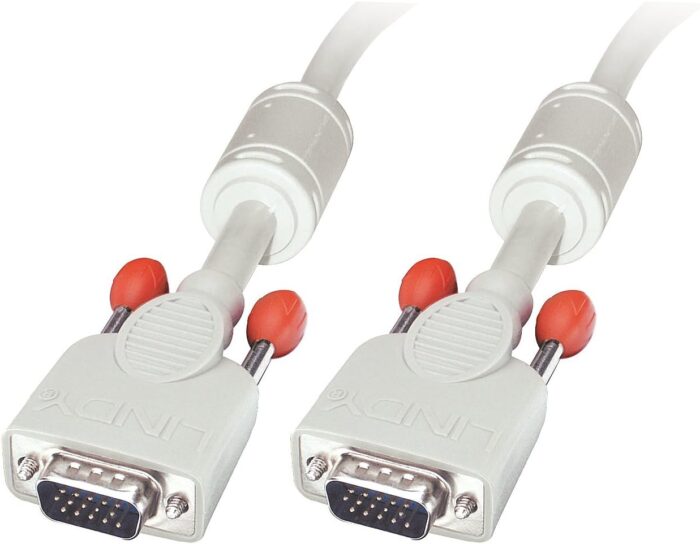 7.5m VGA Cable - Premium SVGA Monitor Cable, Gray